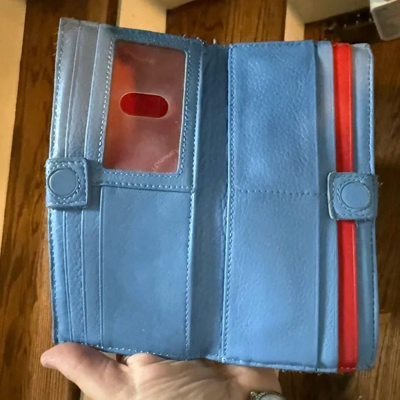 Hammitt 110 North Sky Blue Leather Wallet - Picture 5 of 5